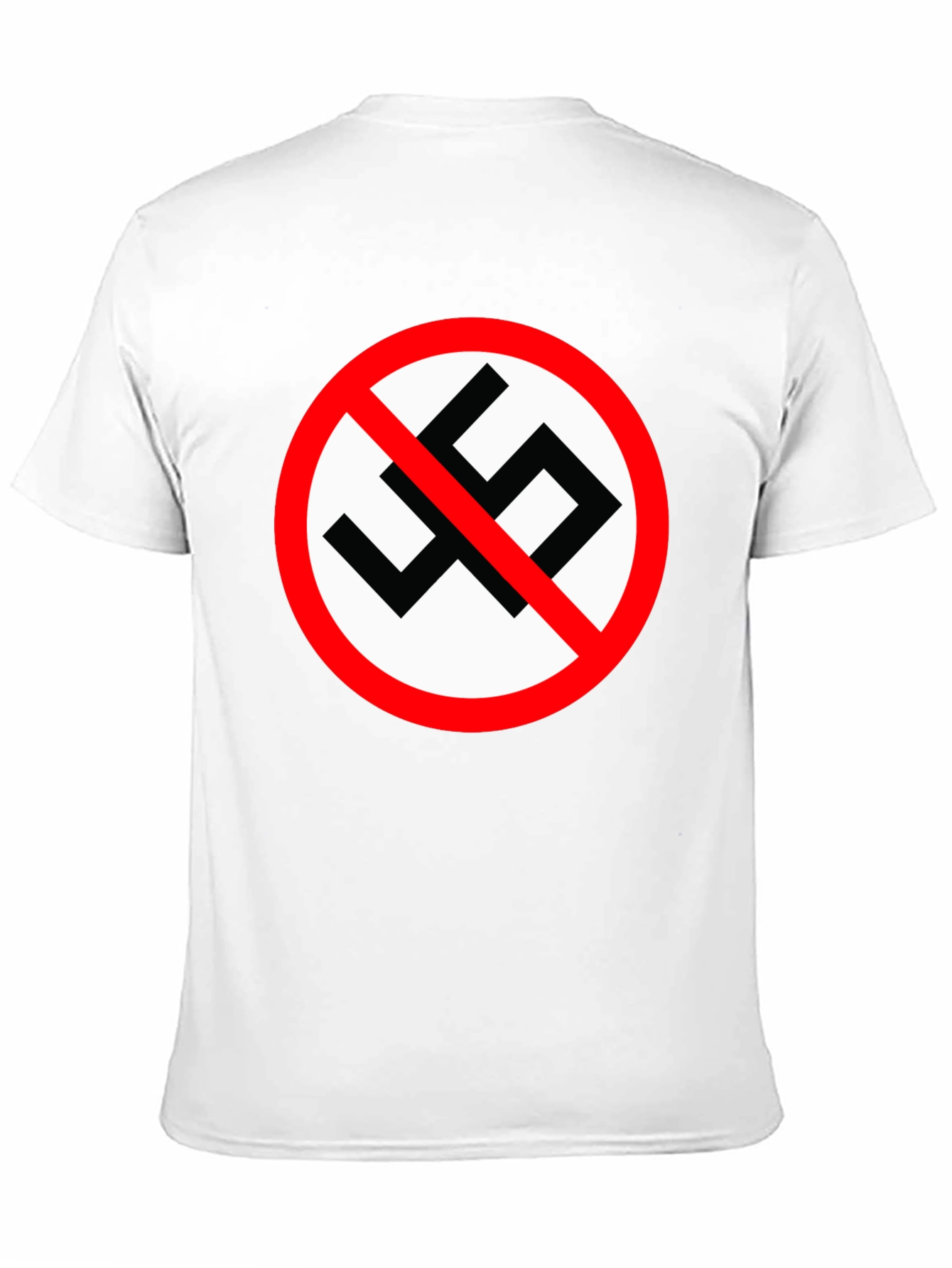 Black T-Shirt with Anti-Fascist Symbol