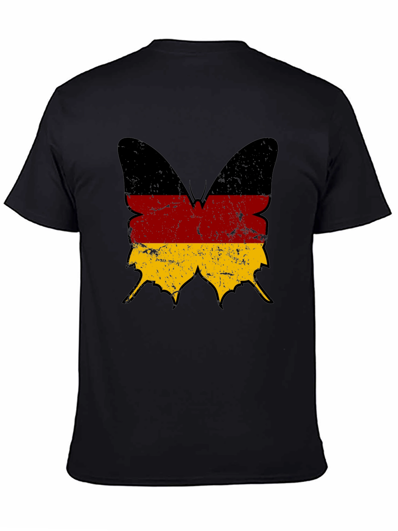 German Flag Butterfly Graphic T-Shirt