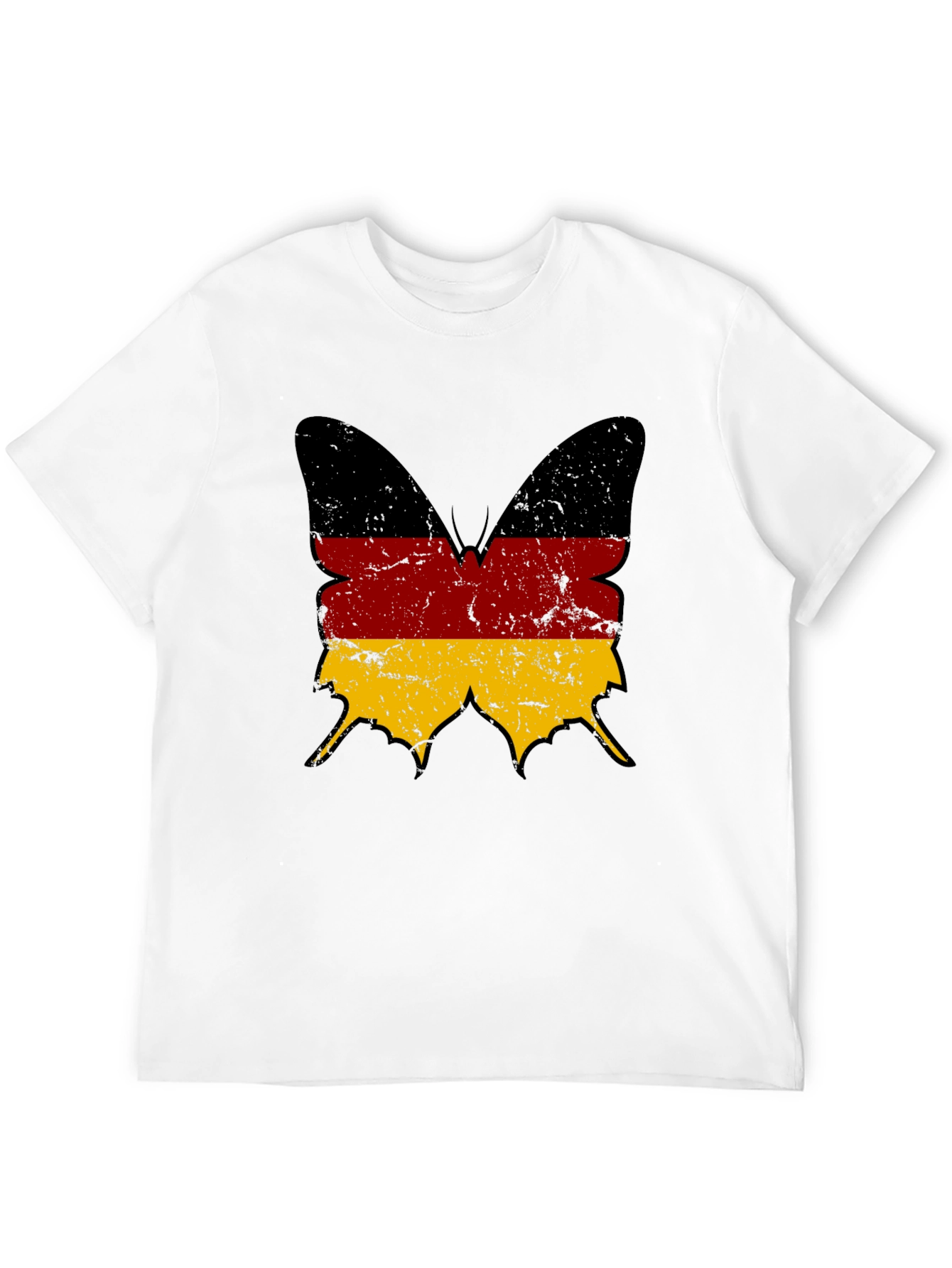 German Flag Butterfly Graphic T-Shirt