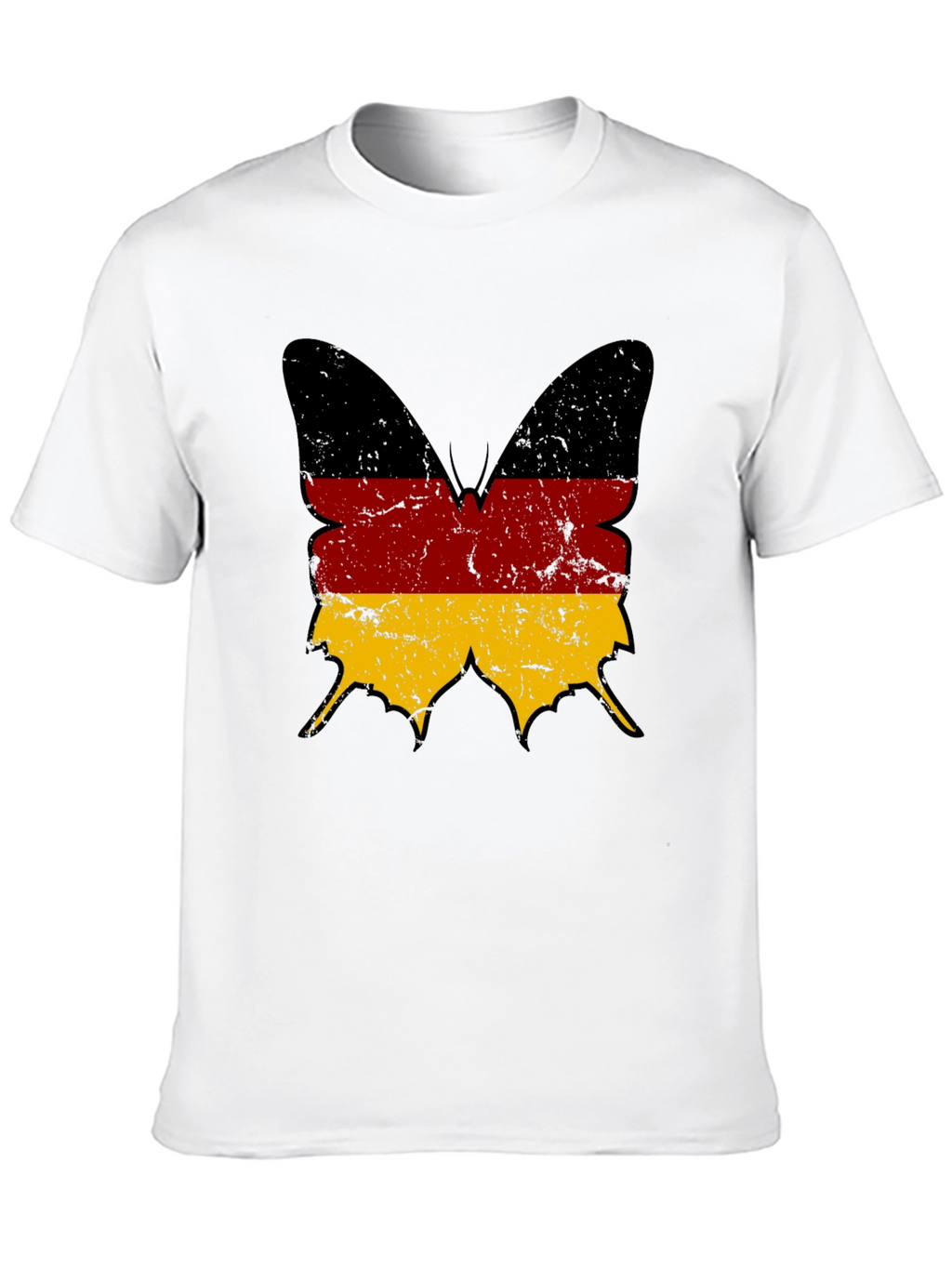 German Flag Butterfly Graphic T-Shirt