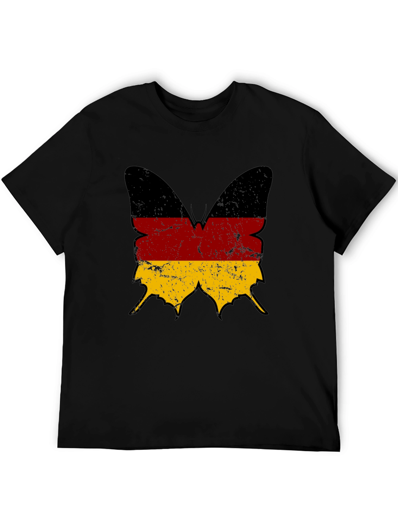 German Flag Butterfly Graphic T-Shirt