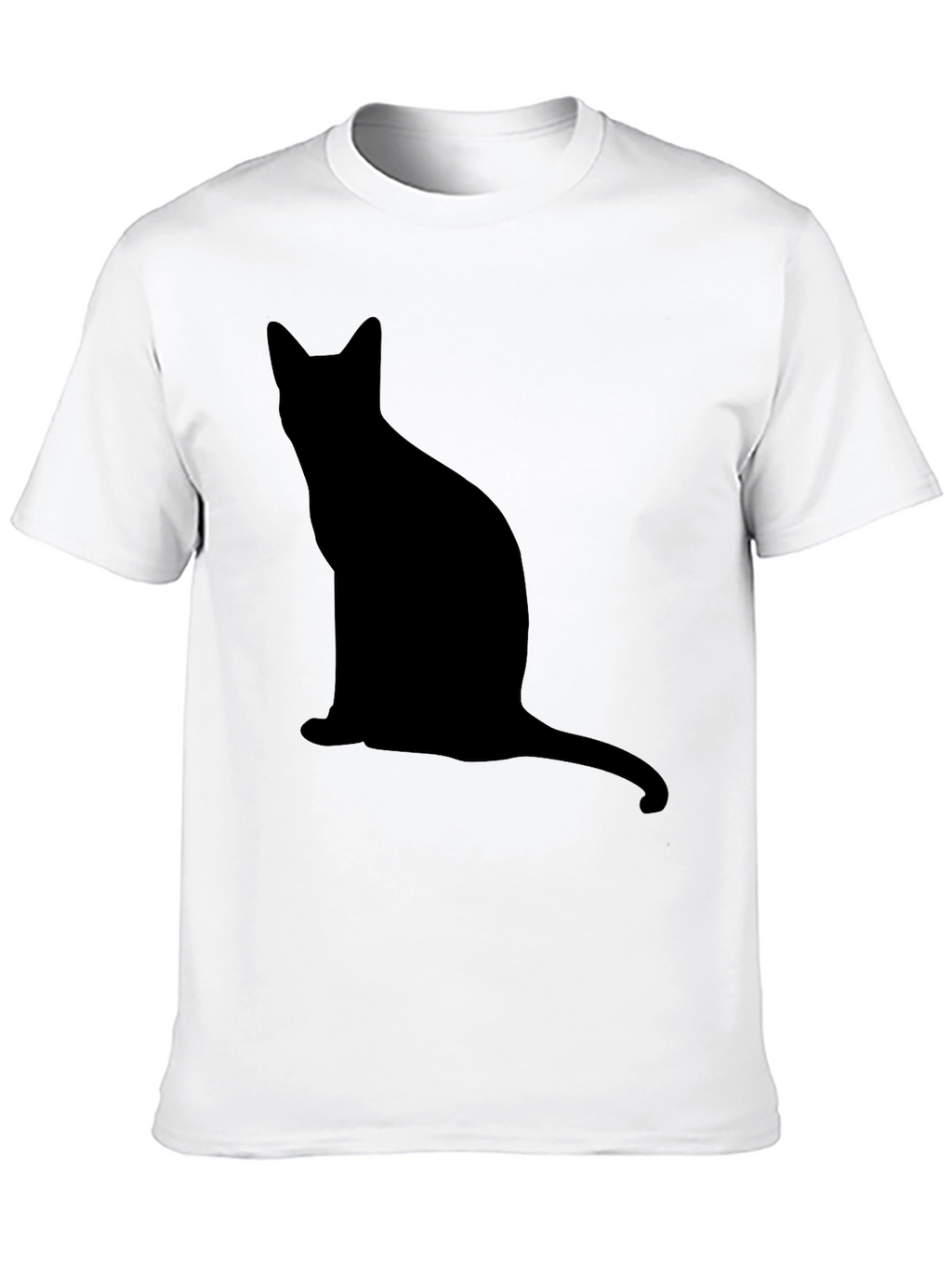Cool Black Cat Silhouette Graphic T-Shirt