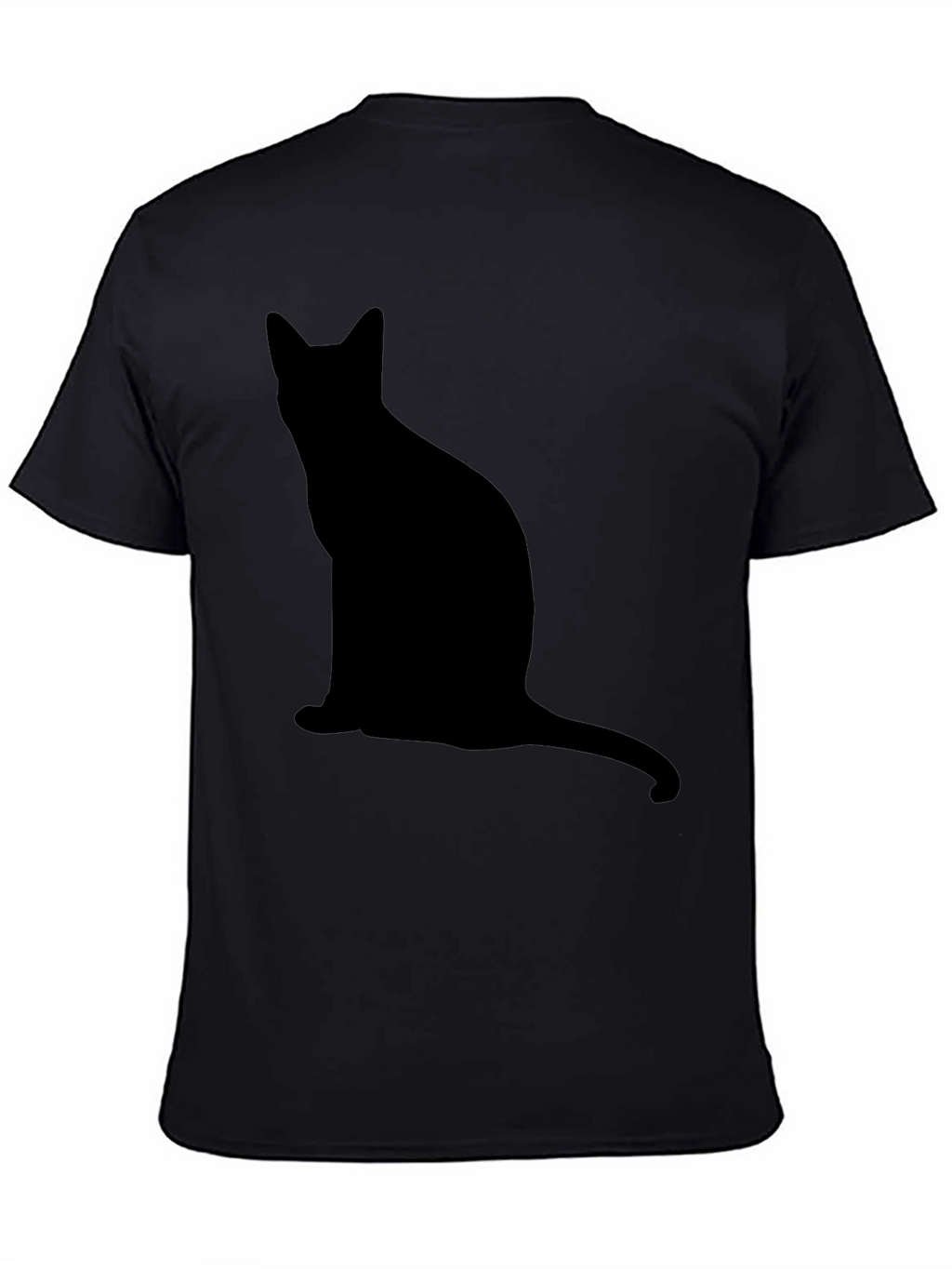 Cool Black Cat Silhouette Graphic T-Shirt