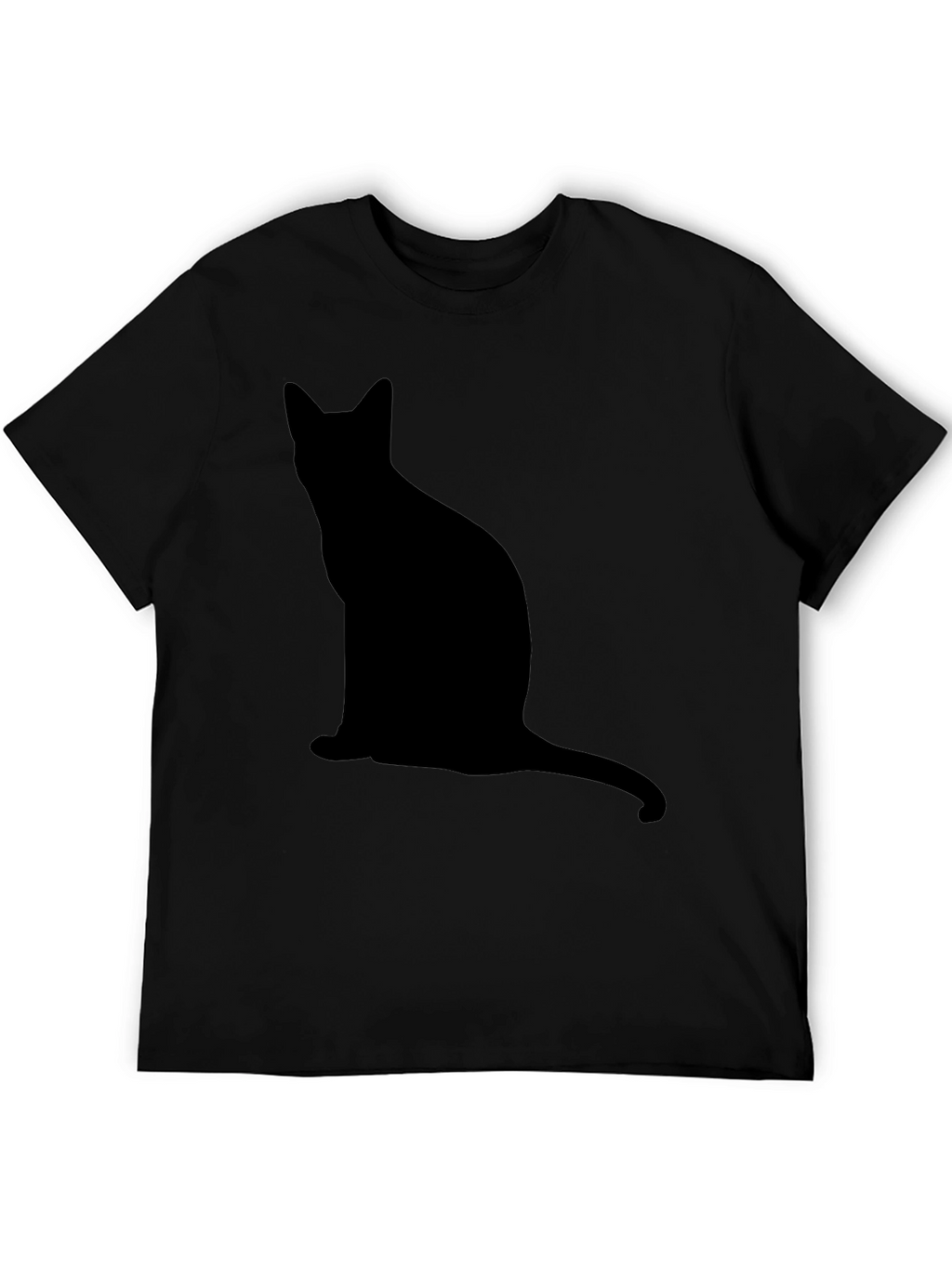 Cool Black Cat Silhouette Graphic T-Shirt