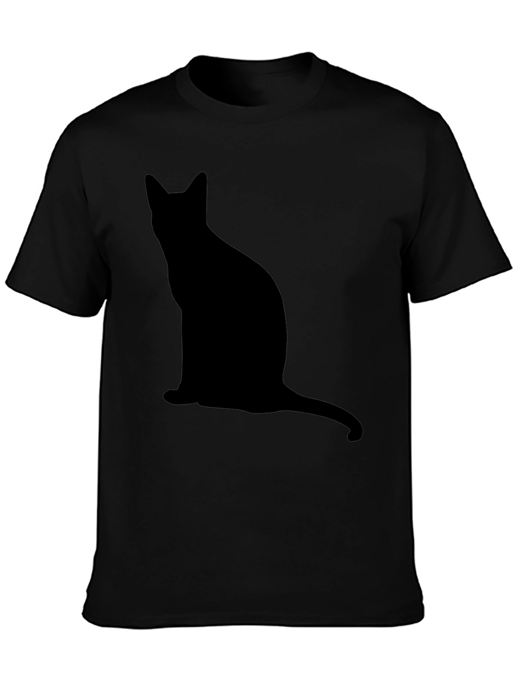 Cool Black Cat Silhouette Graphic T-Shirt