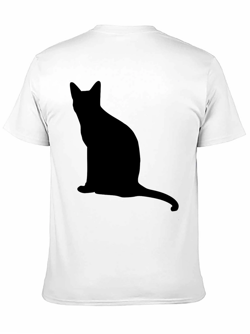 Cool Black Cat Silhouette Graphic T-Shirt
