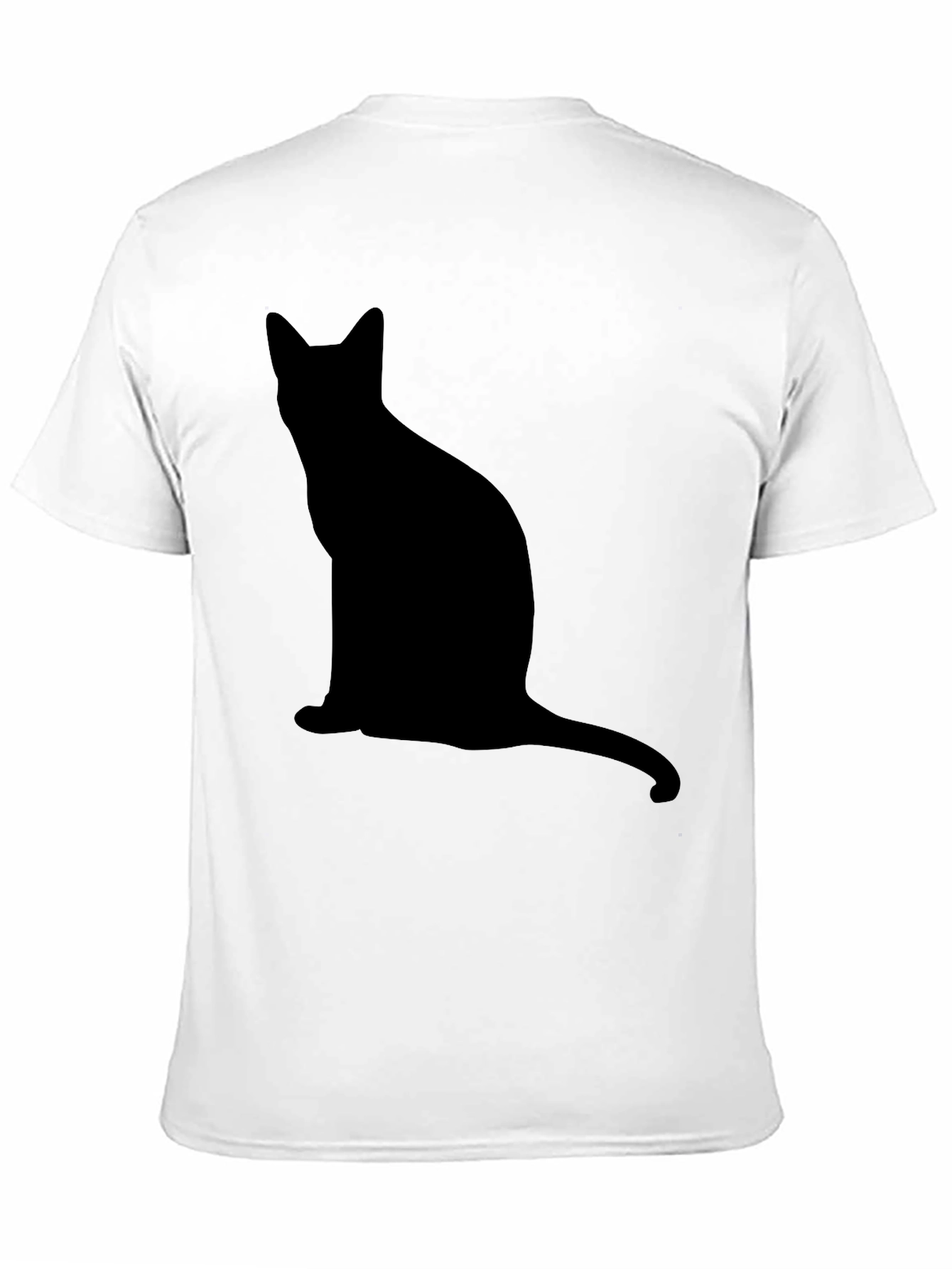 Cool Black Cat Silhouette Graphic T-Shirt