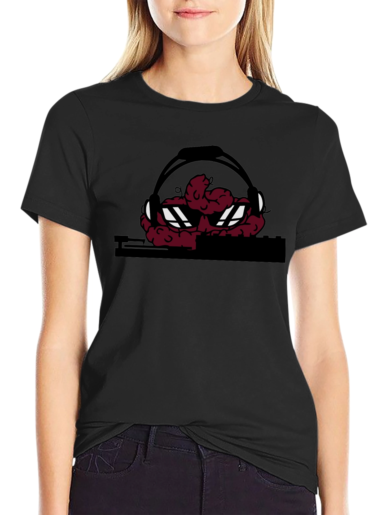 DJ Brain Graphic T-Shirt - Unique Design