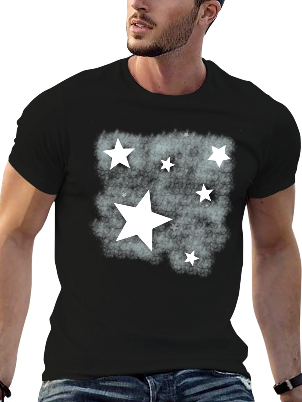 Starry Night Black T-Shirt - Celestial Style