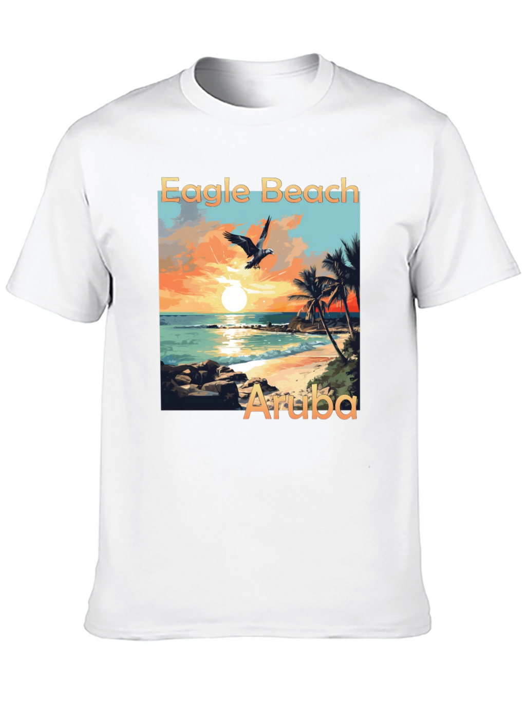 Eagle Beach Aruba Graphic Tee - Black T-Shirt