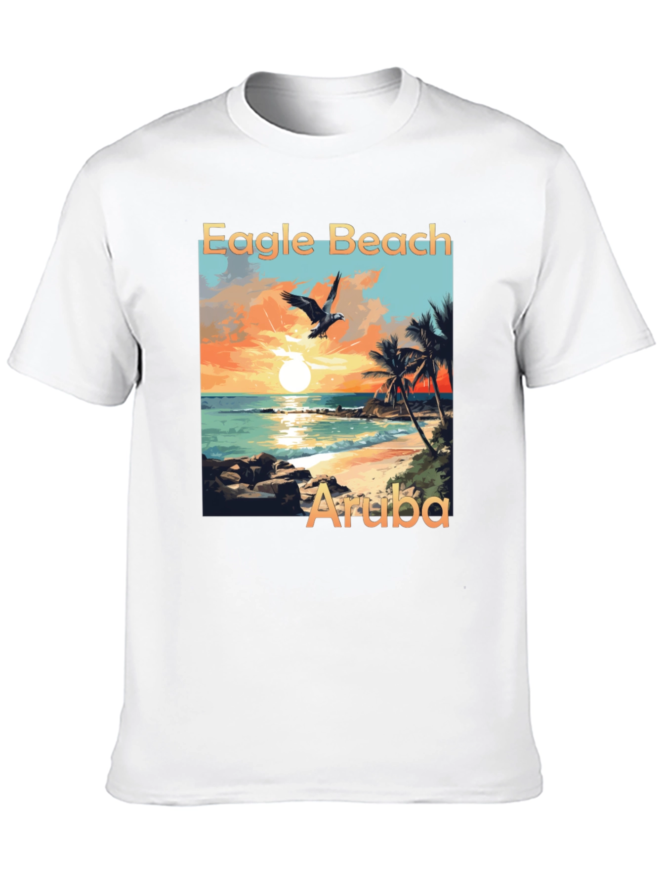 Eagle Beach Aruba Graphic Tee - Black T-Shirt