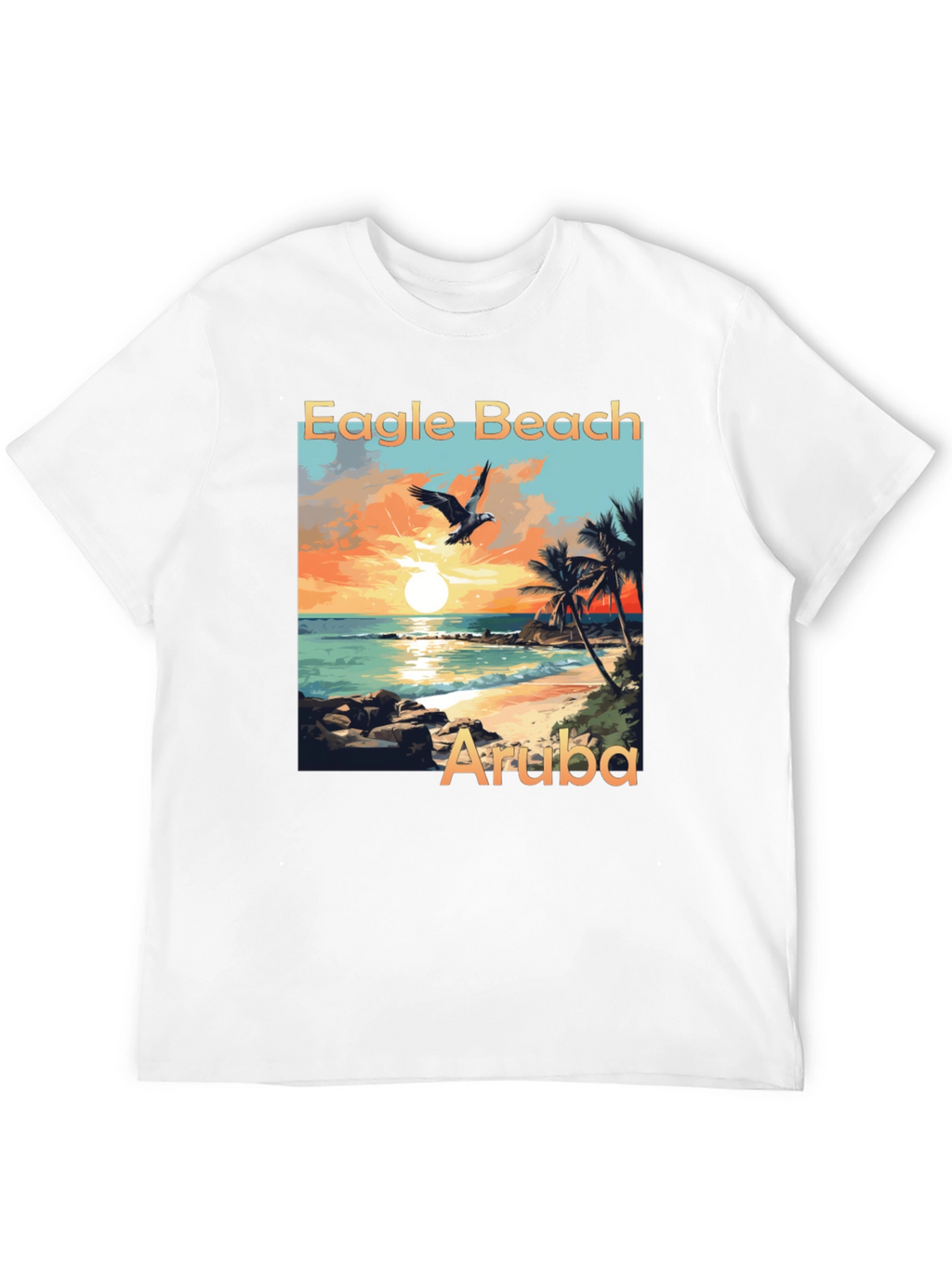 Eagle Beach Aruba Graphic Tee - Black T-Shirt