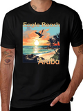 Eagle Beach Aruba Graphic Tee - Black T-Shirt