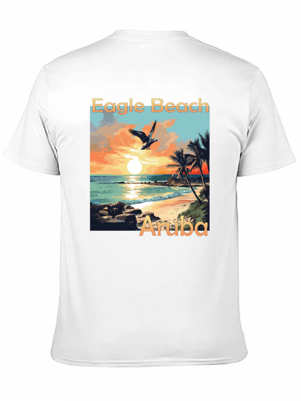Eagle Beach Aruba Graphic Tee - Black T-Shirt