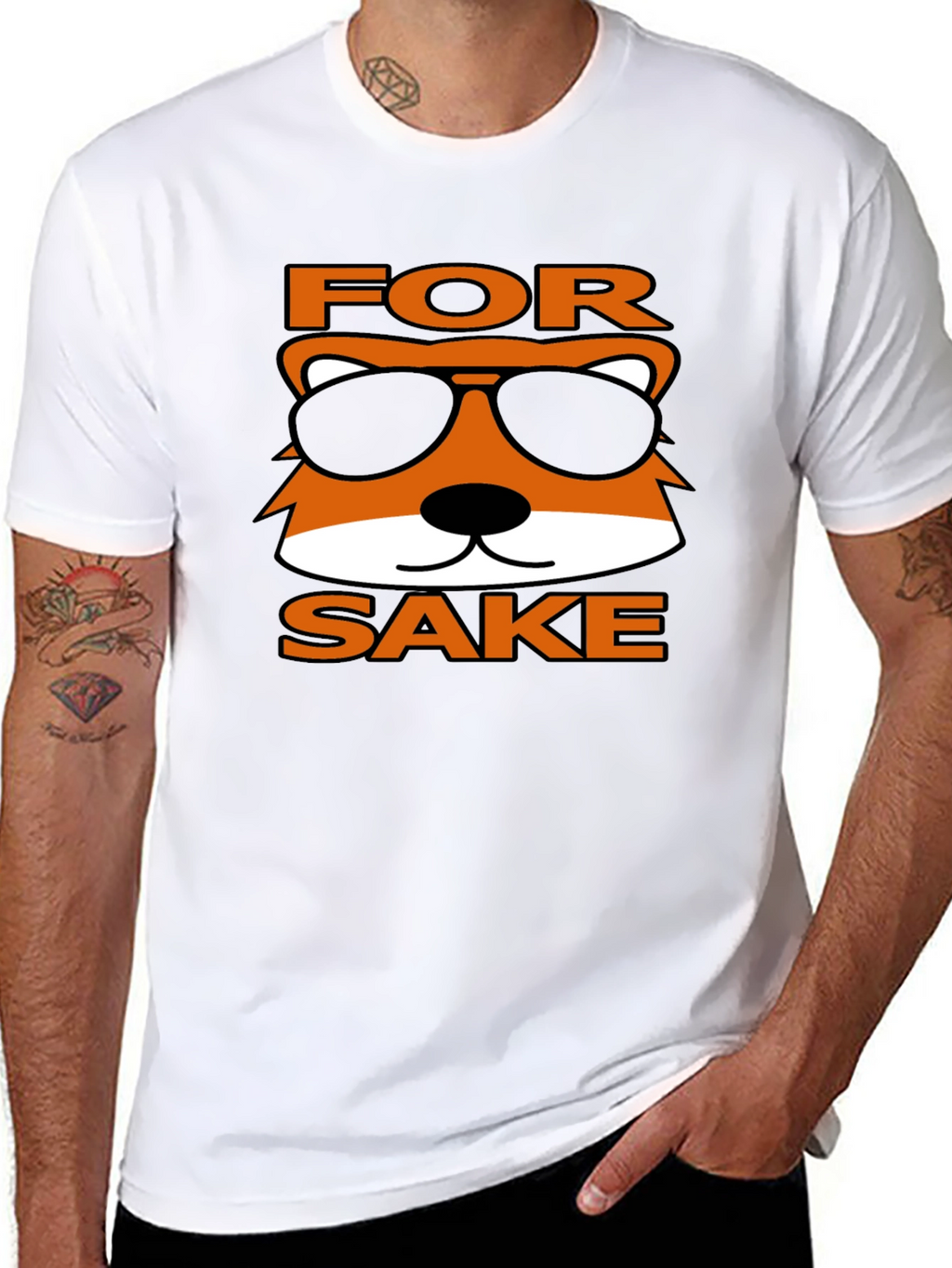 For Fox Sake Funny Graphic T-Shirt