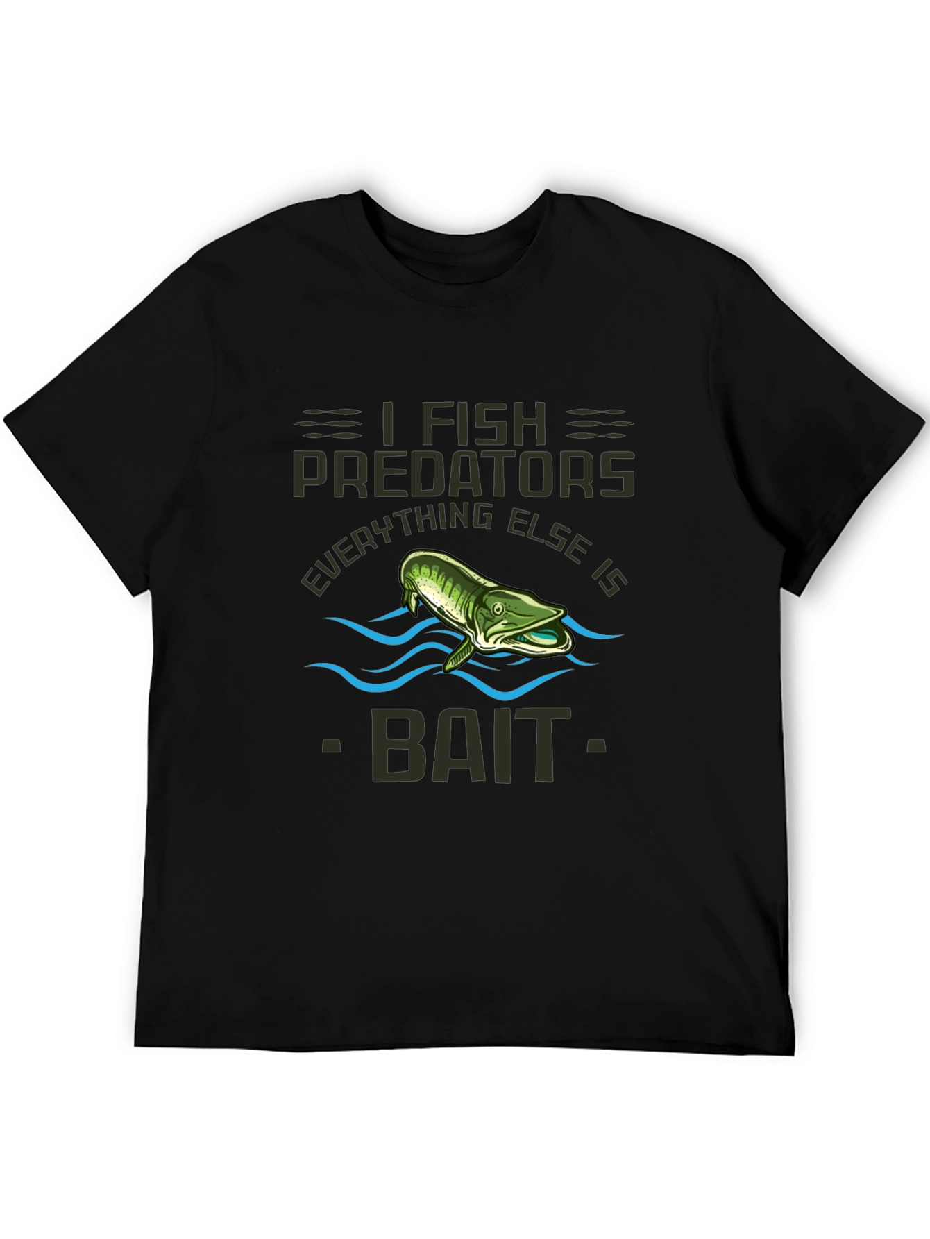 I Fish Predators Graphic Tee - Anglers Black T-Shirt