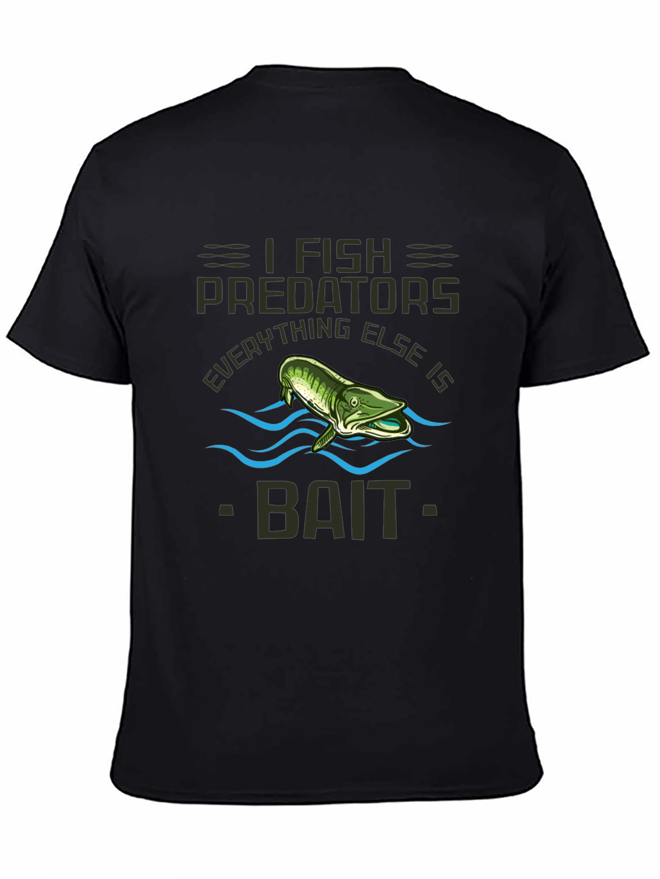I Fish Predators Graphic Tee - Anglers Black T-Shirt