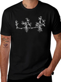 Botanical Graphic Tee - Black Cotton Blend