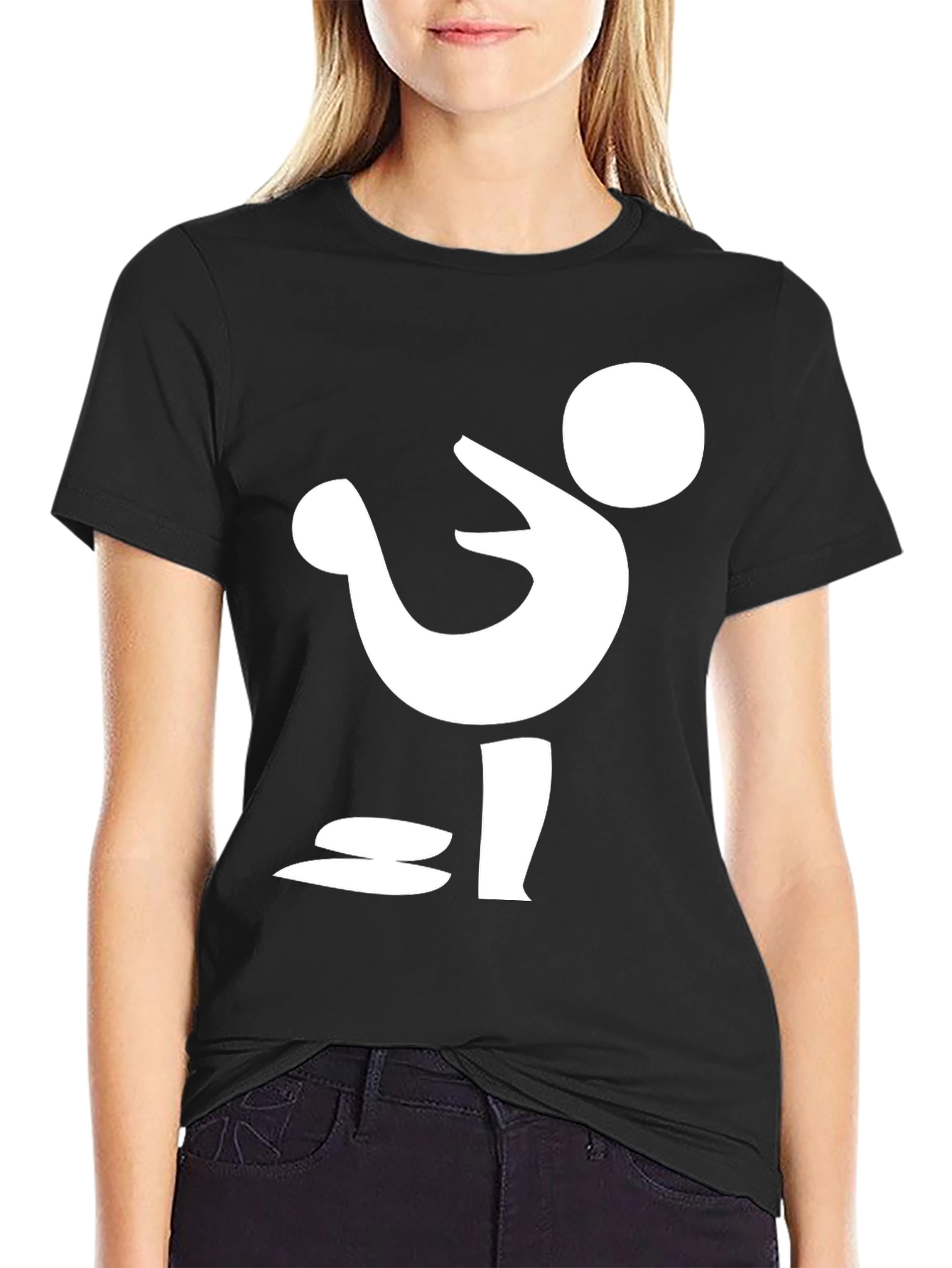 Abstract Figure Graphic Tee - Modern Minimalist Design