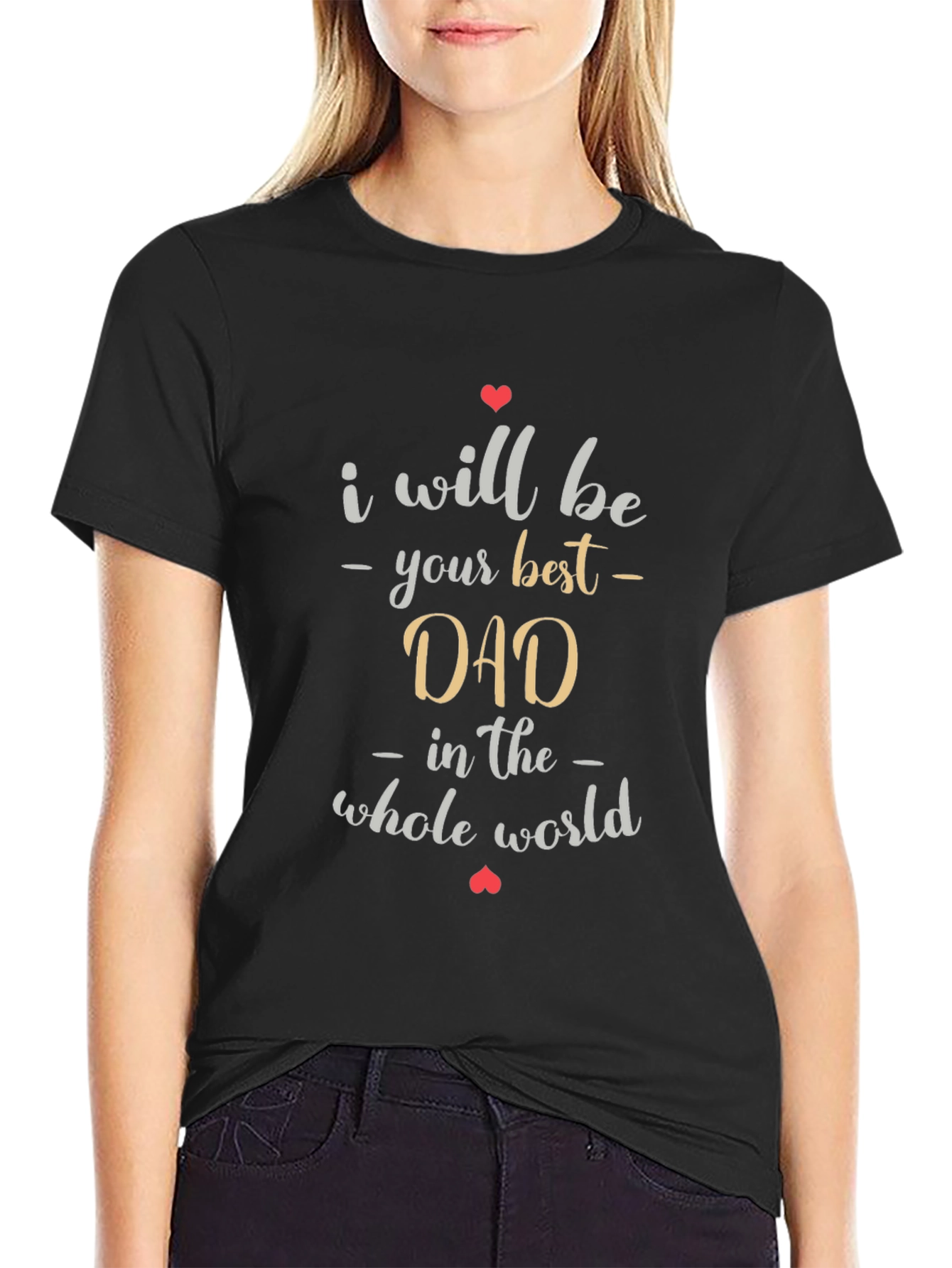 Best Dad Ever T-Shirt - Heart Design