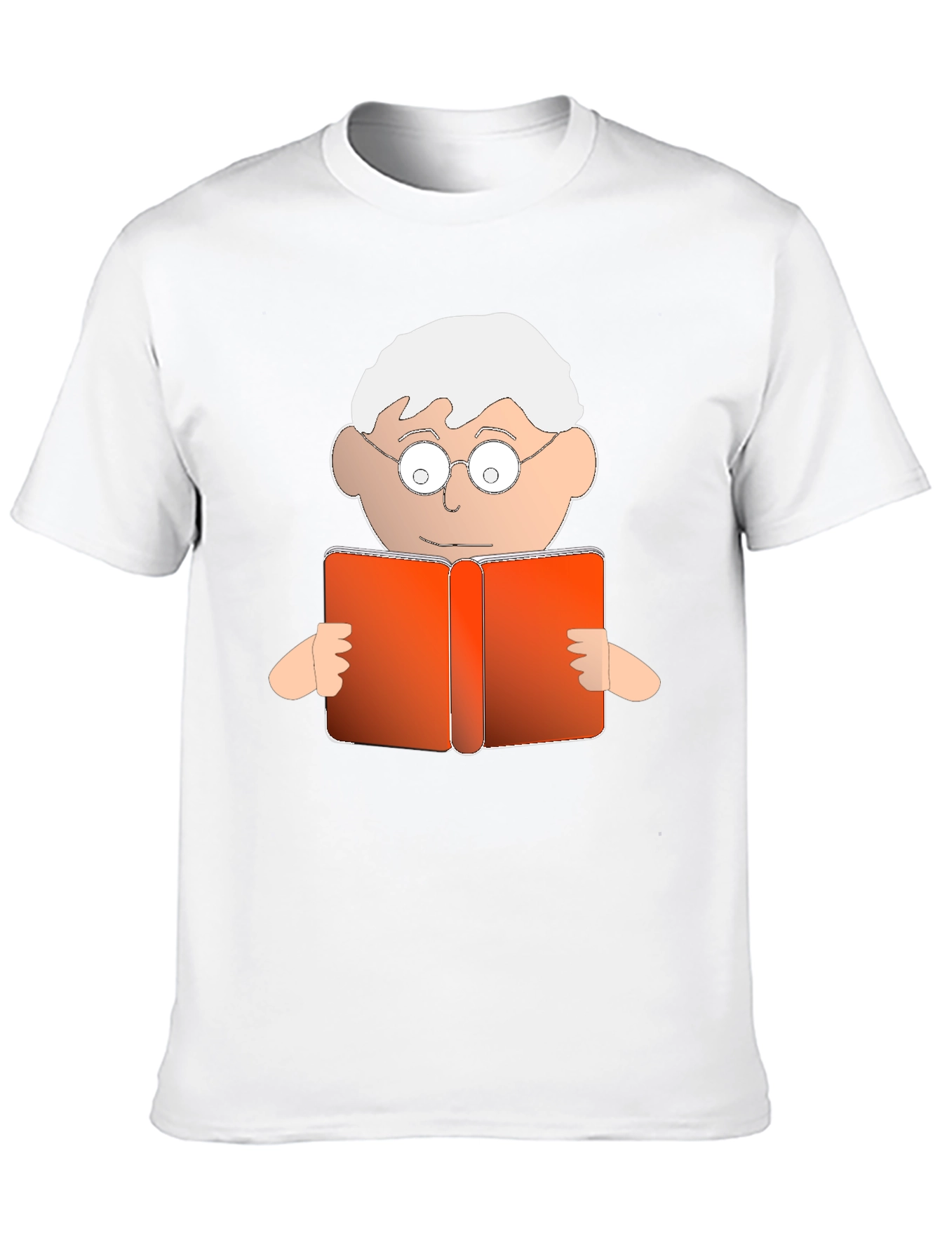Cartoon Reader Graphic T-Shirt