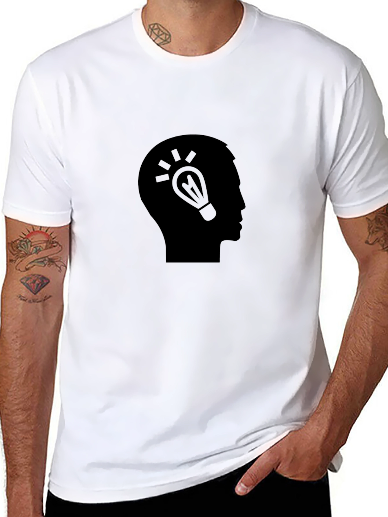 Idea Head T-Shirt - Black Graphic Tee
