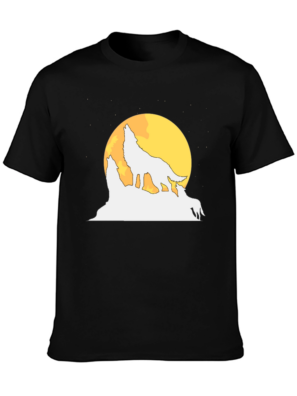 Wolf Pack Moon Graphic Tee - Black