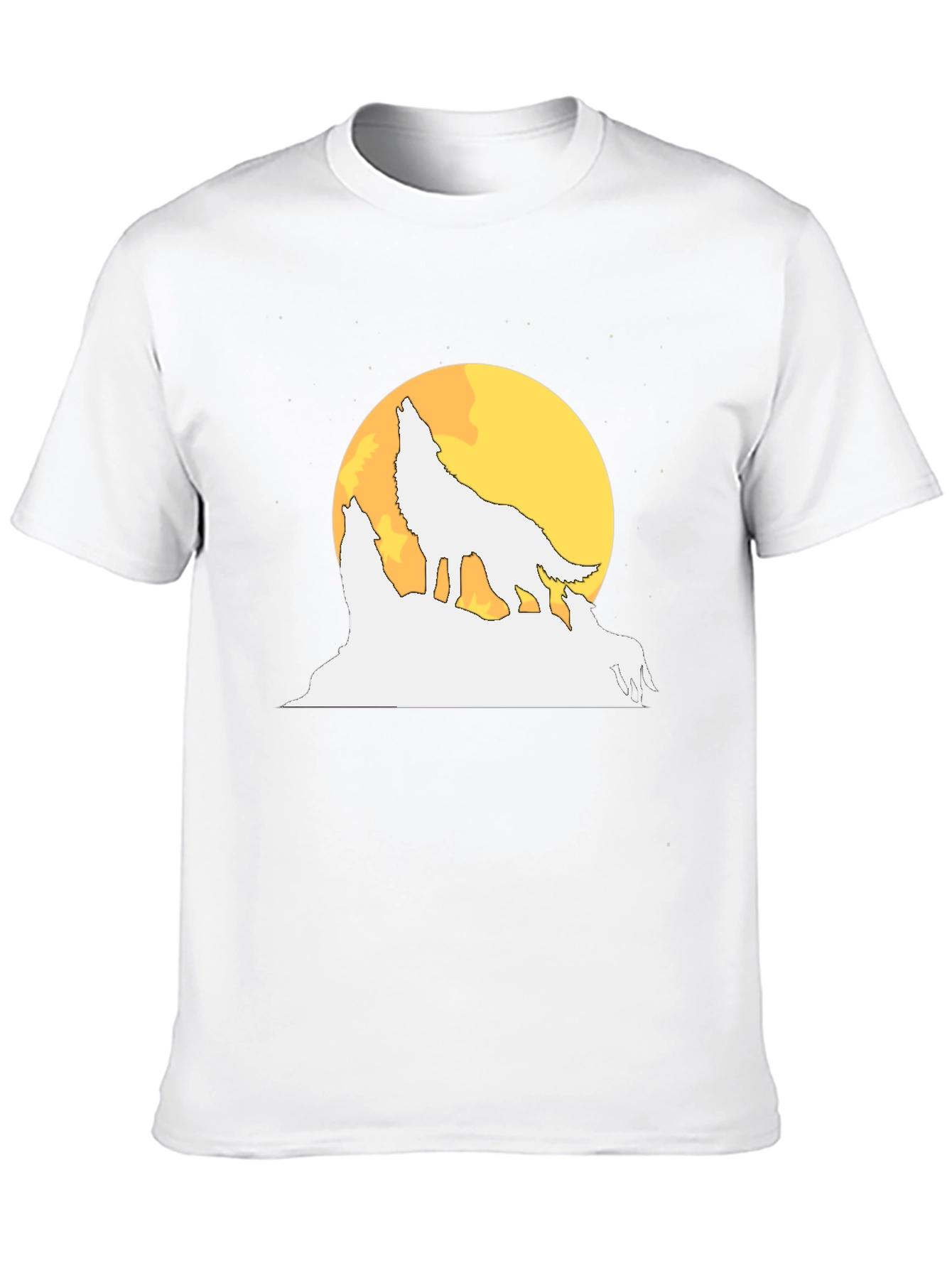 Wolf Pack Moon Graphic Tee - Black