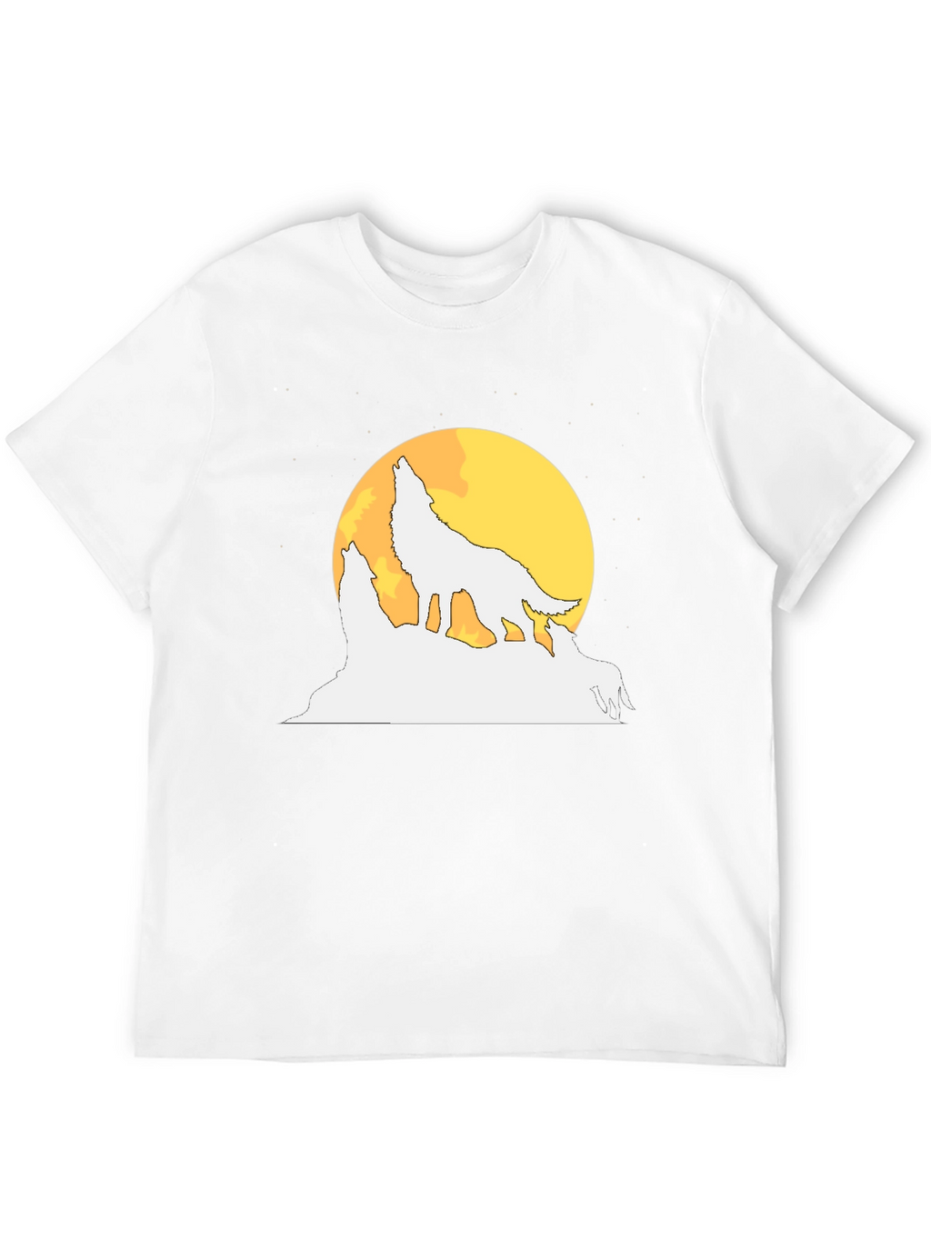 Wolf Pack Moon Graphic Tee - Black