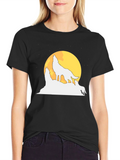 Wolf Pack Moon Graphic Tee - Black