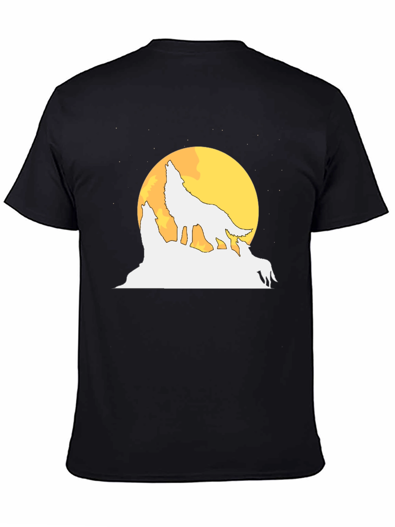Wolf Pack Moon Graphic Tee - Black