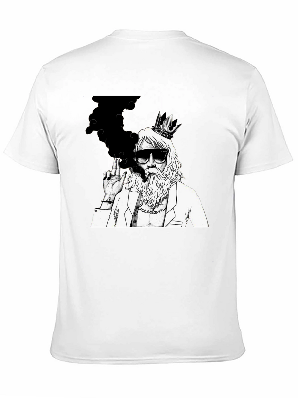 King Smoker Graphic Tee - Black Cotton Blend