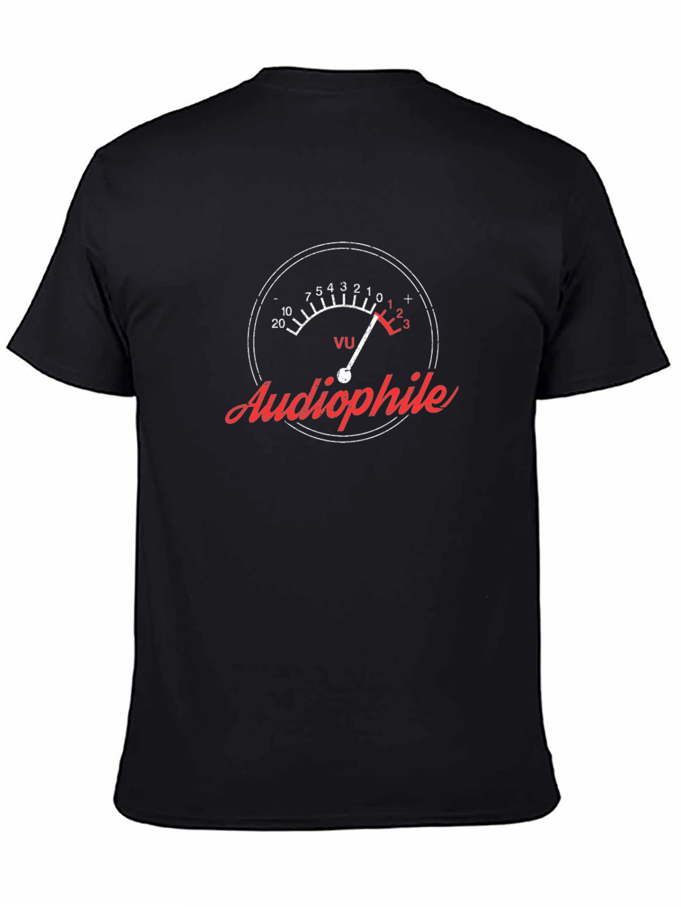 Audiophile VU Meter Graphic Tee - Music Lover T-Shirt