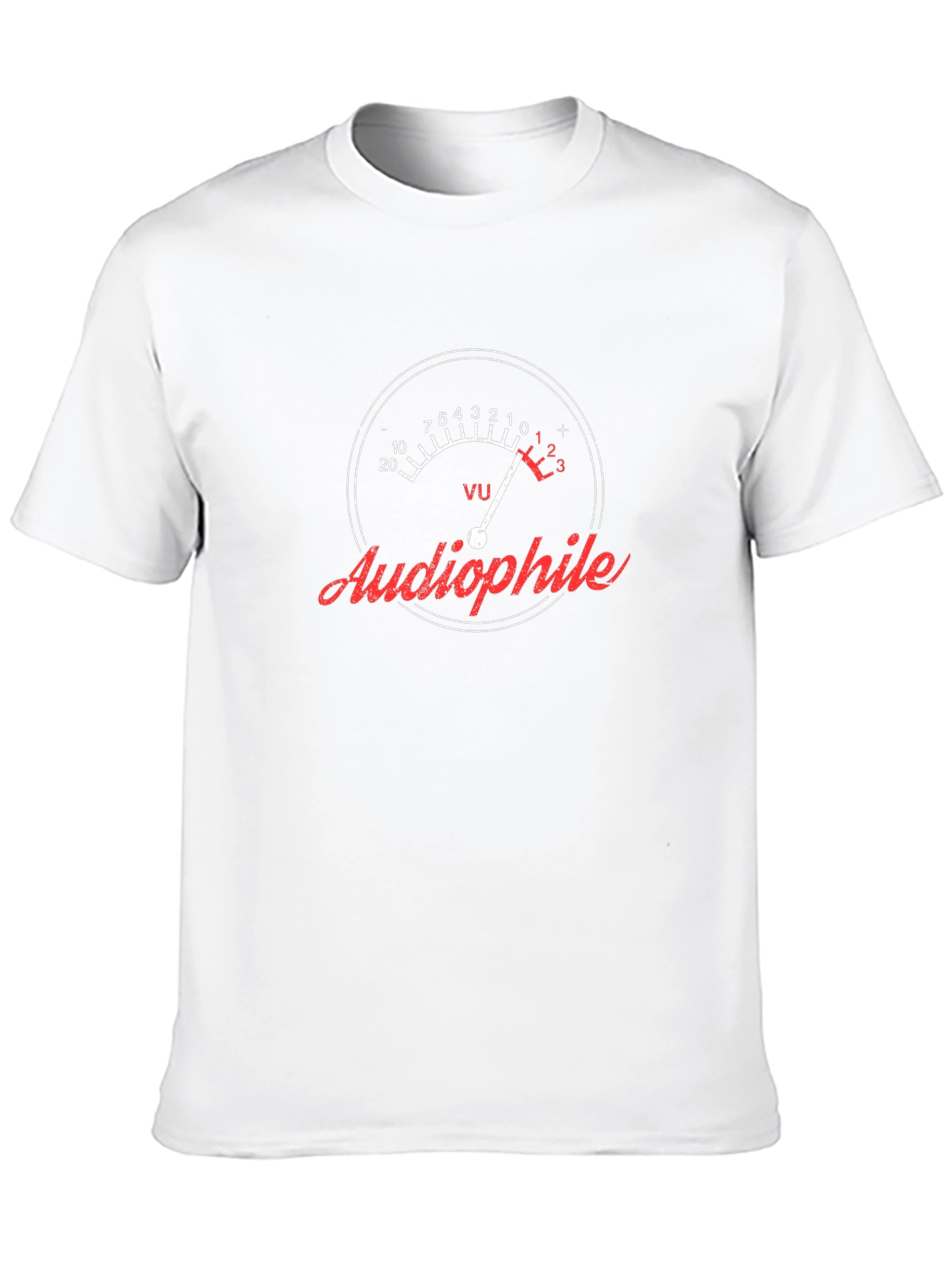 Audiophile VU Meter Graphic Tee - Music Lover T-Shirt