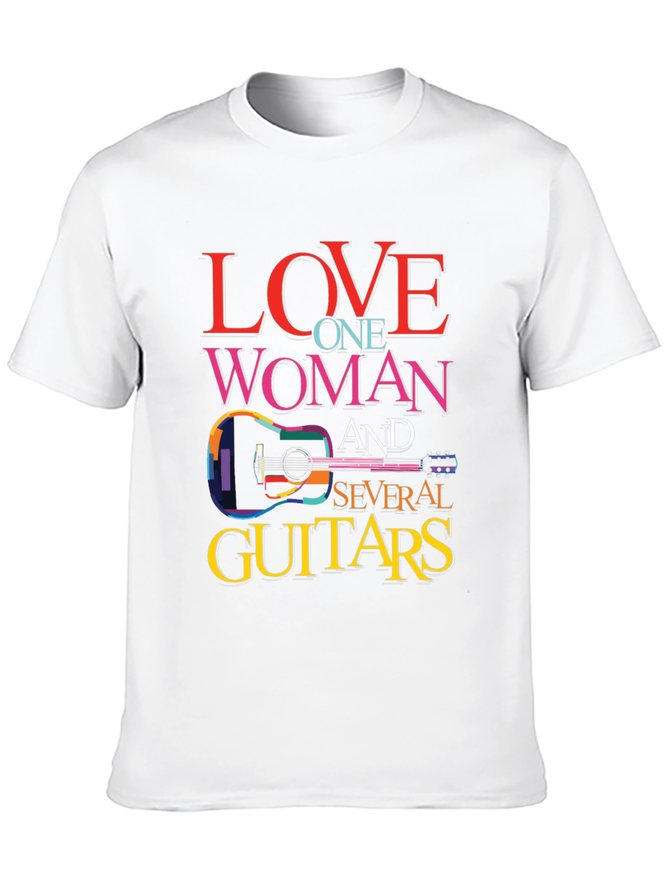 Love One Woman and Several Guitars Graphic T-Shirt