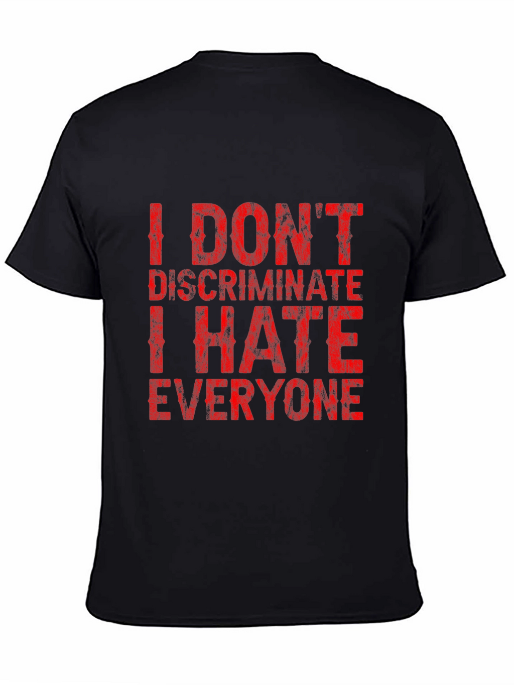 I Dont Discriminate Funny Graphic T-Shirt