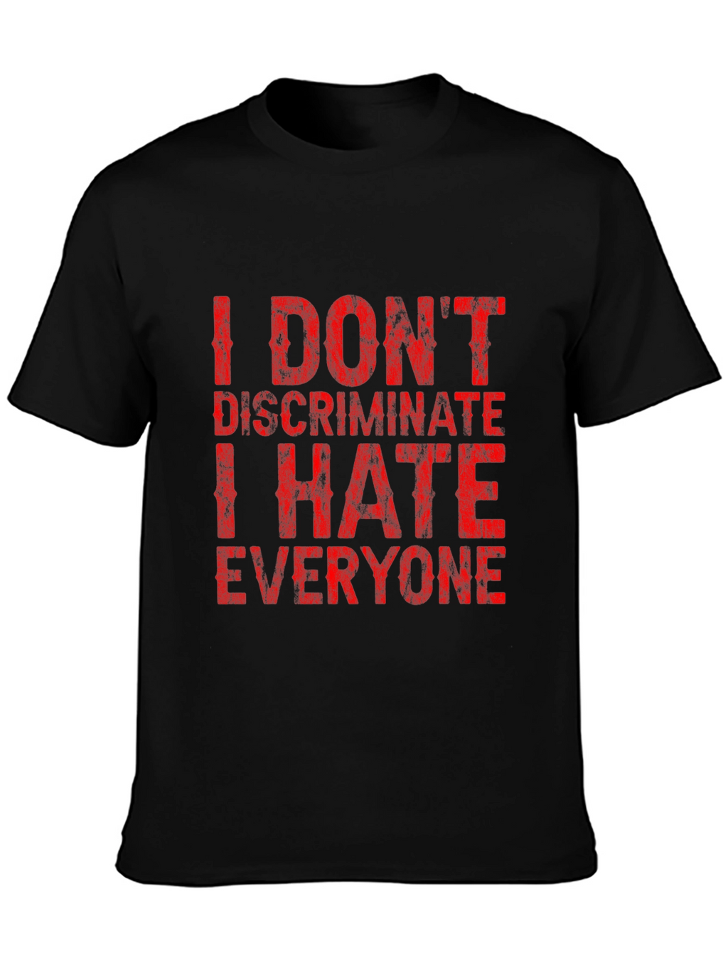 I Dont Discriminate Funny Graphic T-Shirt