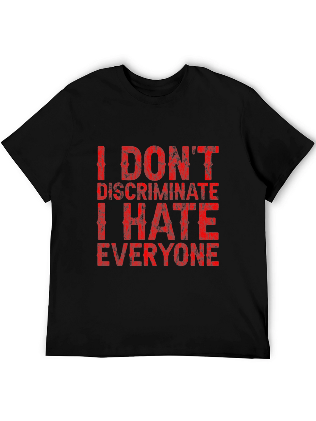 I Dont Discriminate Funny Graphic T-Shirt
