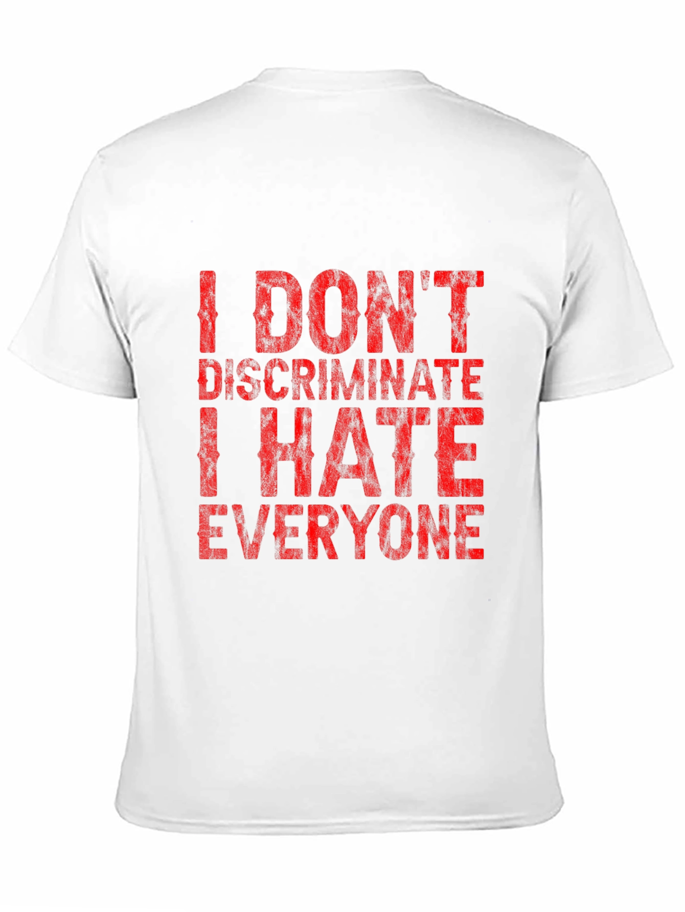 I Dont Discriminate Funny Graphic T-Shirt