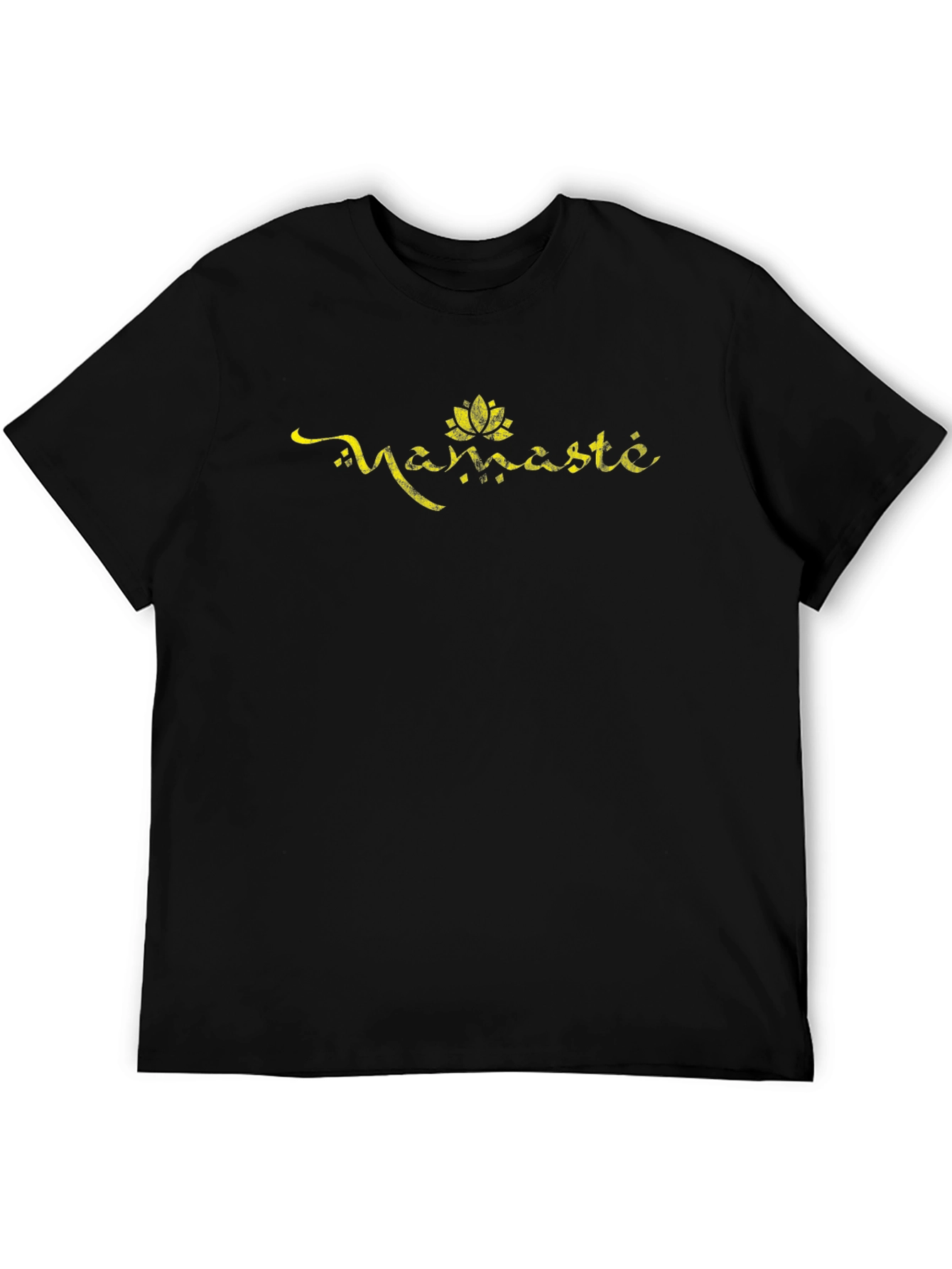 Namaste Lotus Flower Graphic Tee - Black T-Shirt