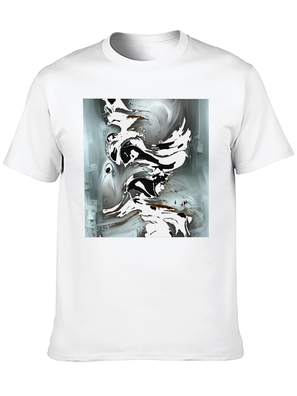 Abstract Art Graphic Tee - Modern Black T-Shirt