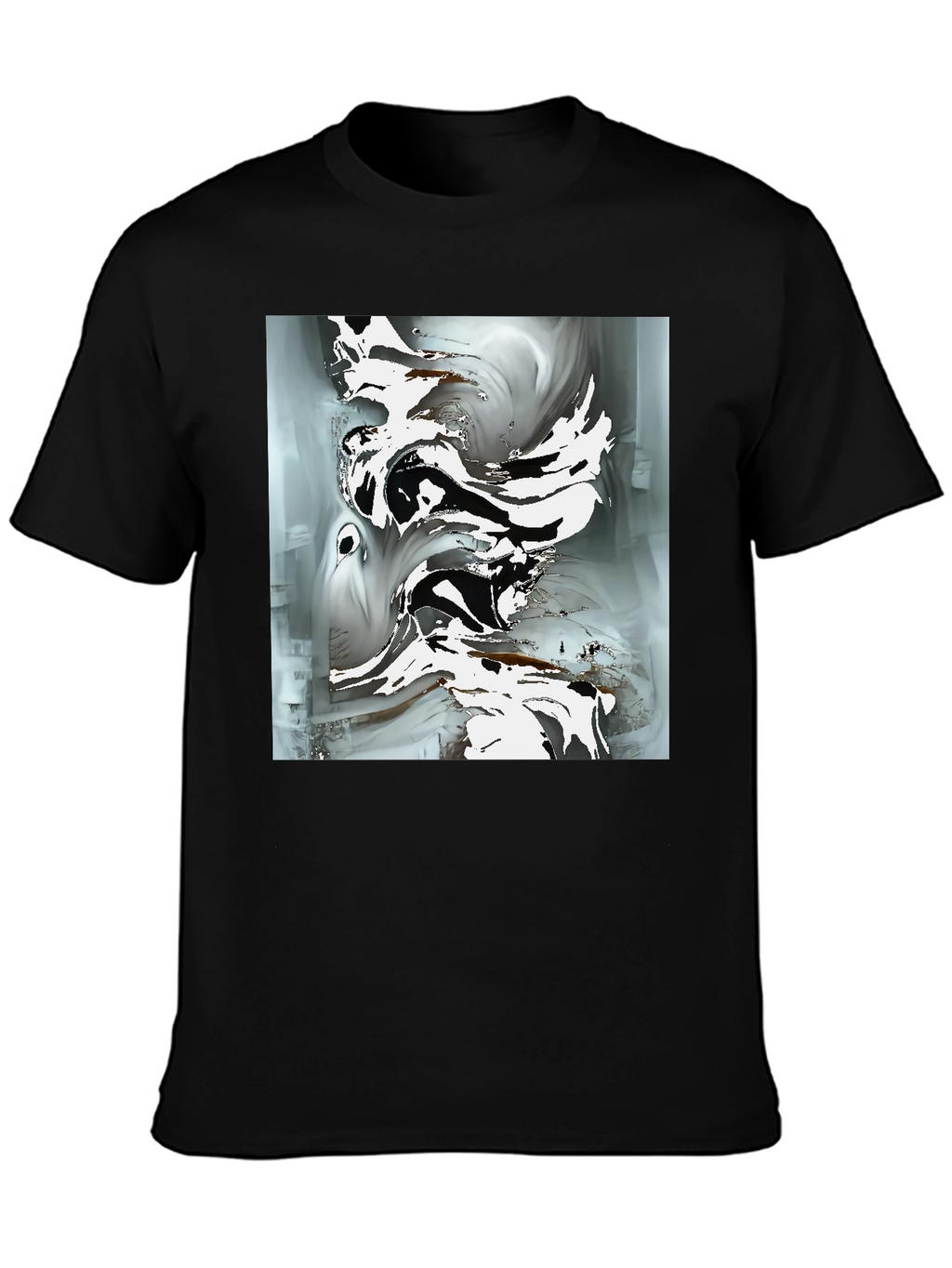 Abstract Art Graphic Tee - Modern Black T-Shirt