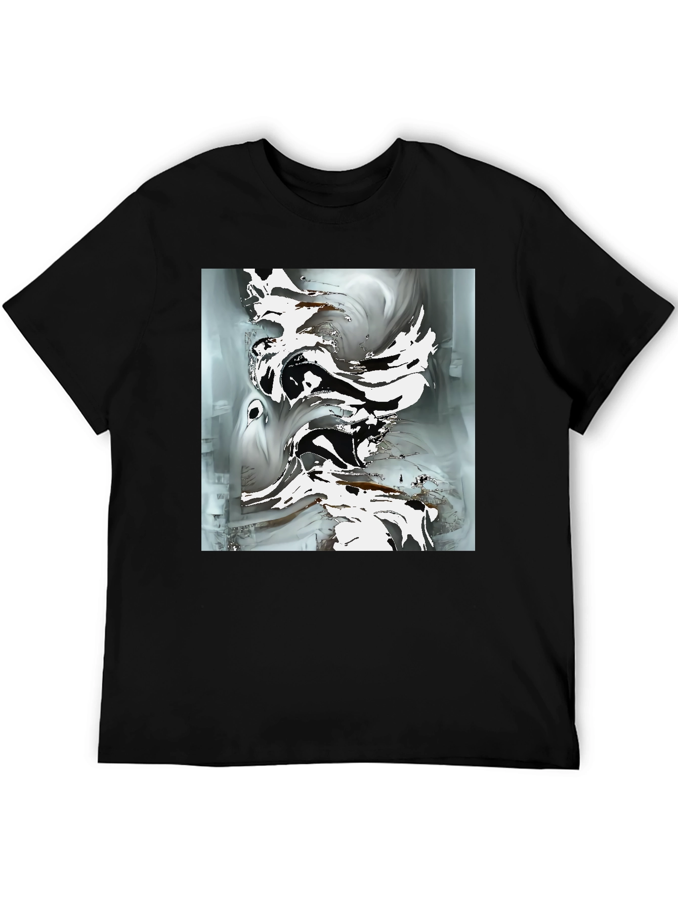Abstract Art Graphic Tee - Modern Black T-Shirt