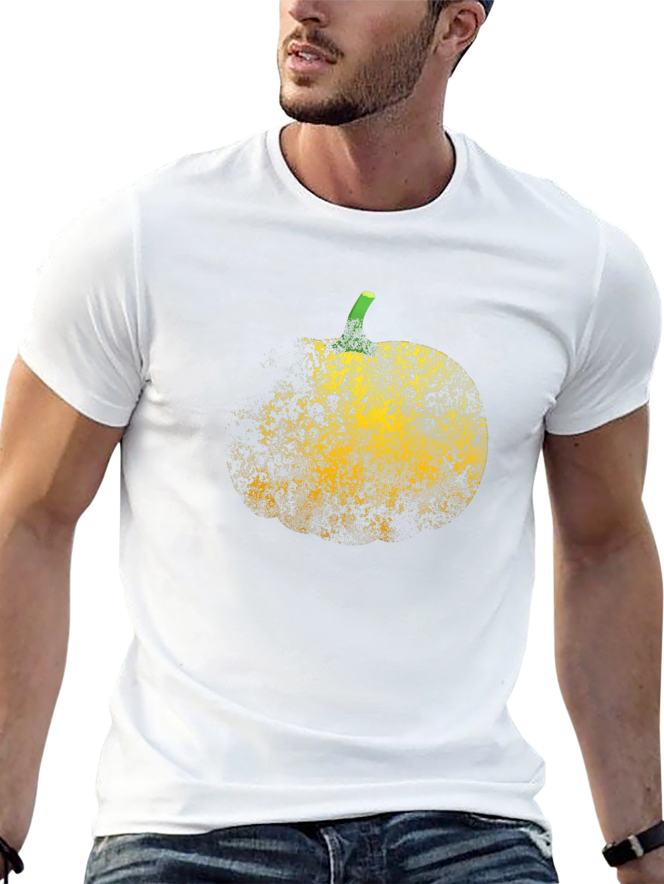 Abstract Pumpkin Graphic T-Shirt