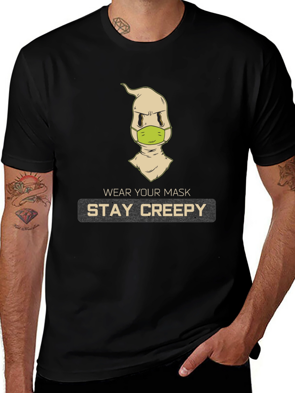 Stay Creepy Masked Ghost T-Shirt