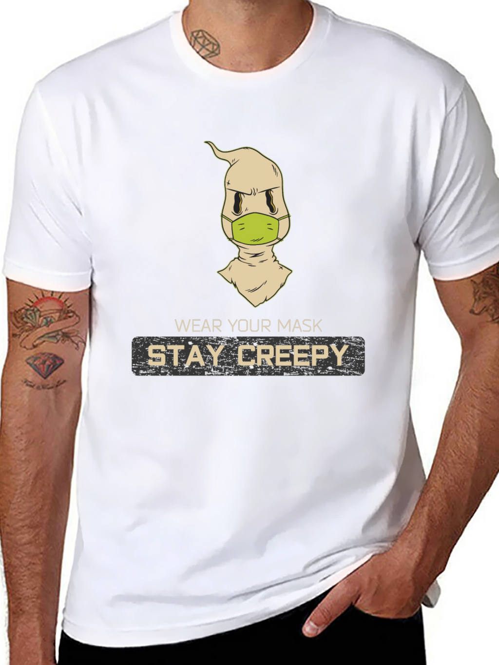 Stay Creepy Masked Ghost T-Shirt