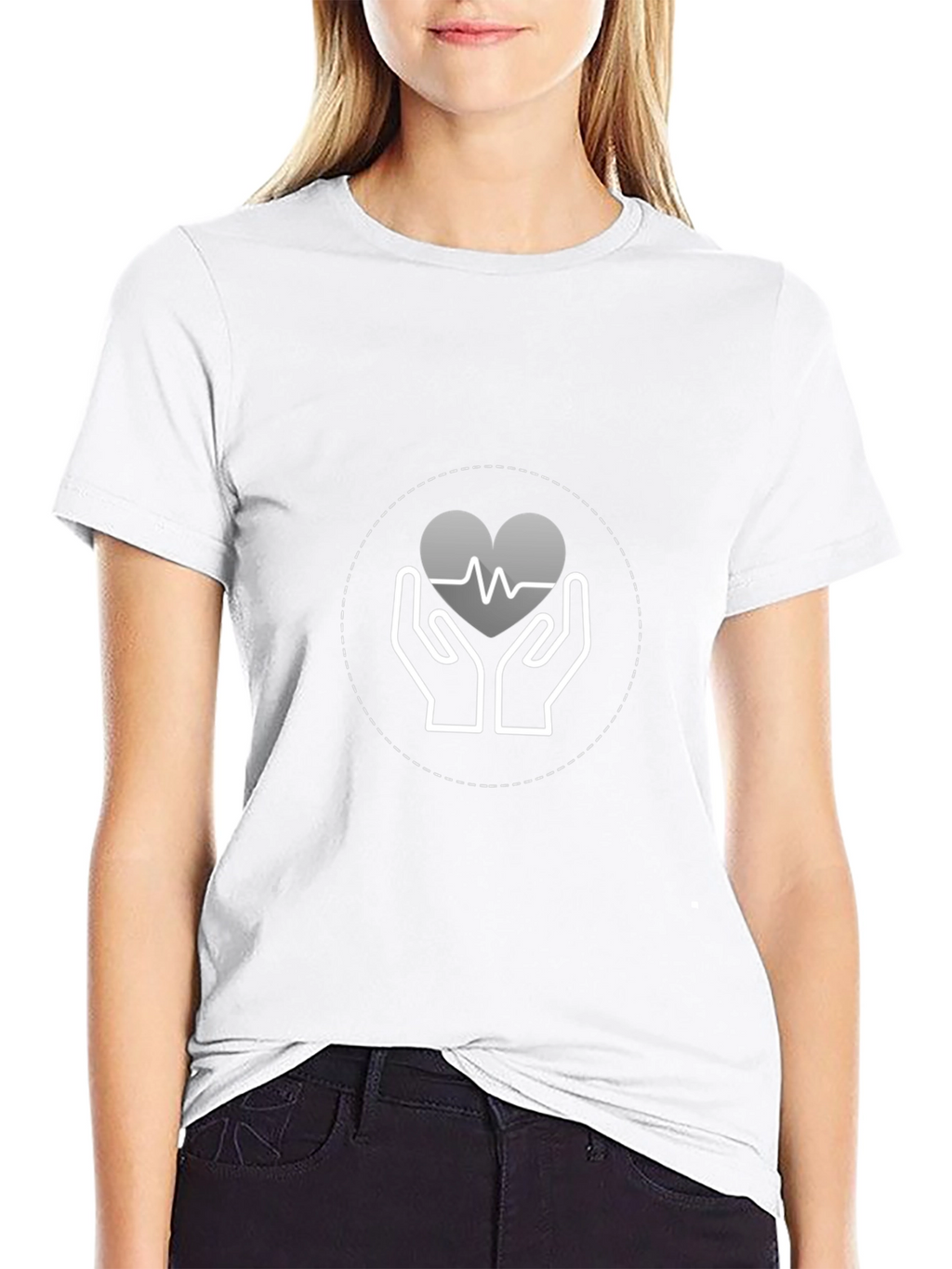 Heartbeat Hands Graphic Tee - Black