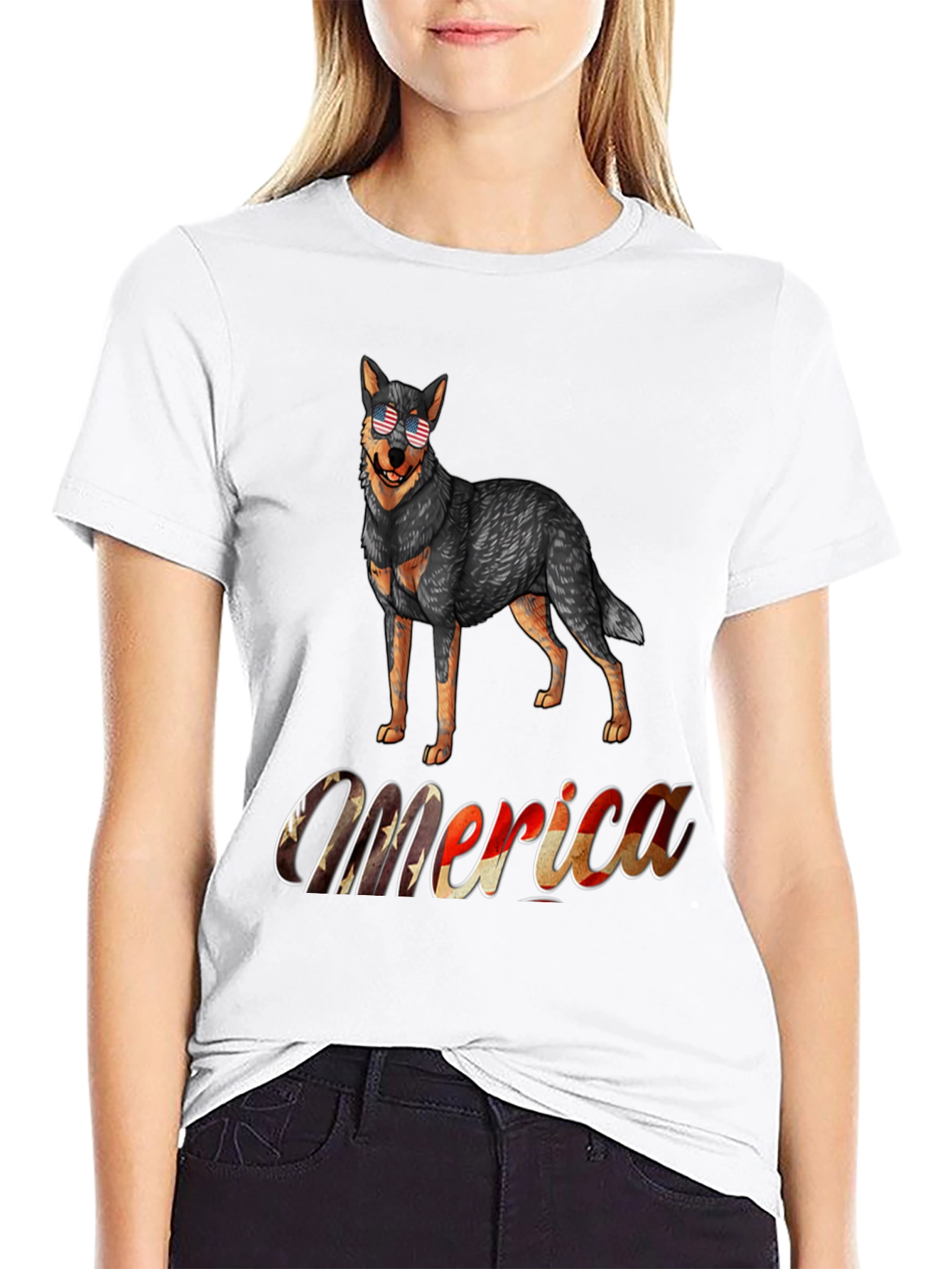 Patriotic Dog T-Shirt - Merica Design