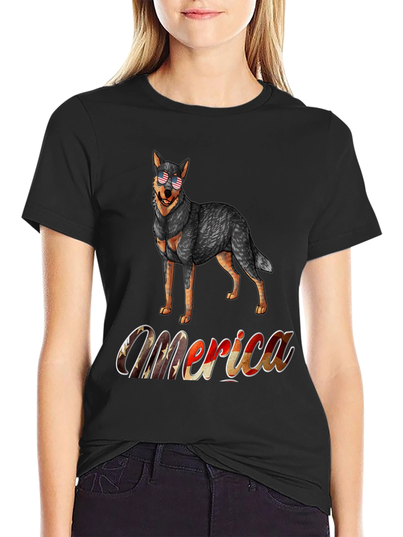 Patriotic Dog T-Shirt - Merica Design