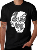 Abstract Faces Graphic T-Shirt - Unisex Crew Neck